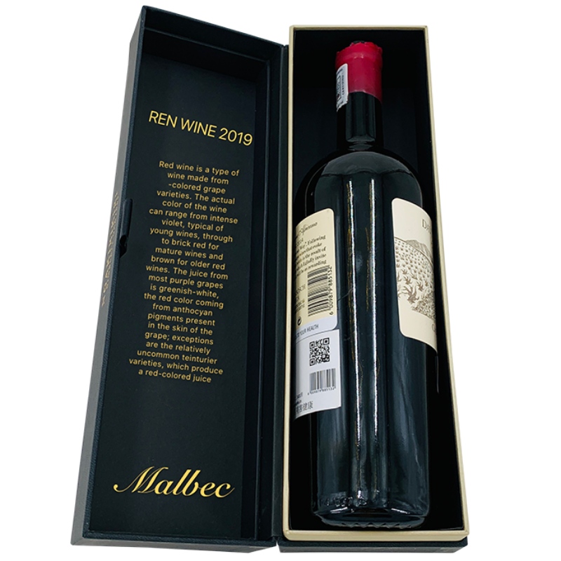 Роскошная коробка для упаковки вина с черным EVA внутри